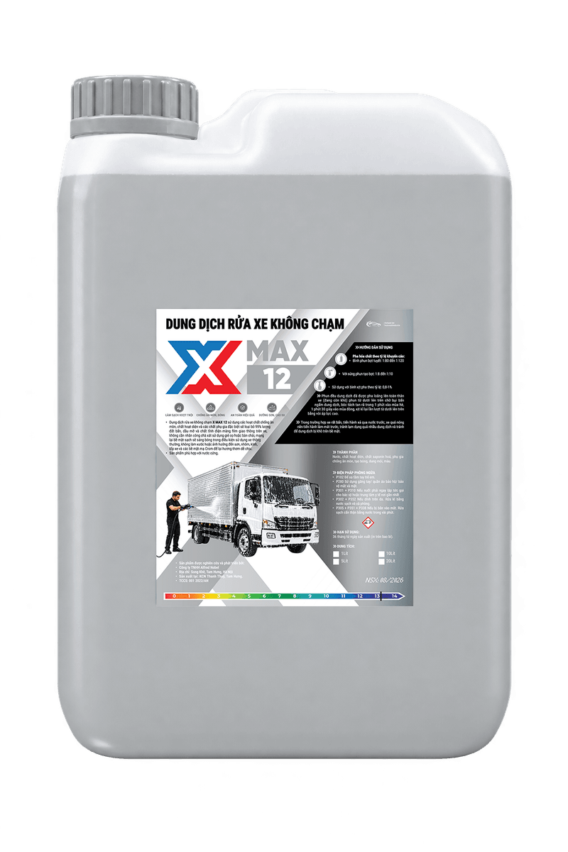 Dung dịch rửa xe không chạm cao cấp cho xe tải X-MAX 12 - Dung dịch làm sạch và chăm sóc phương tiện X-PRO